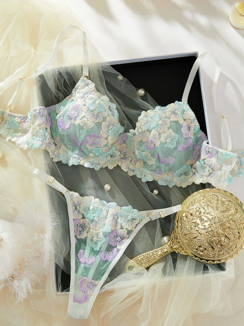 Fancy Lingerie Sexy Delicate Underwear Lace Embroidery