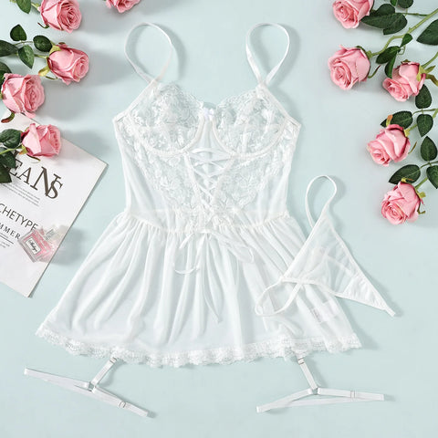 Sexy Lingerie Erotic Underwear Set Transparent Porno Lace Sexy Bra