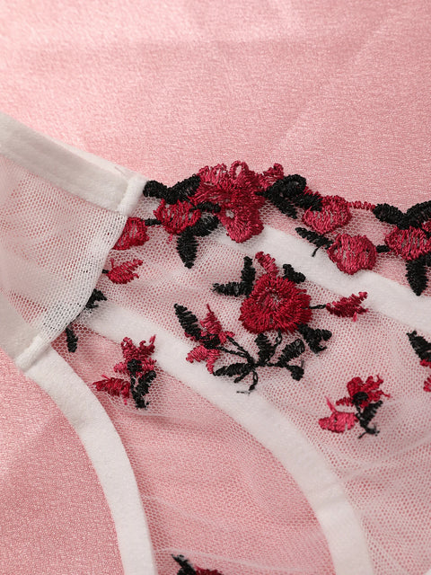Sexy Lace Lingerie Push Up Lingerie Semi-Sheer Bra And Panty Sets