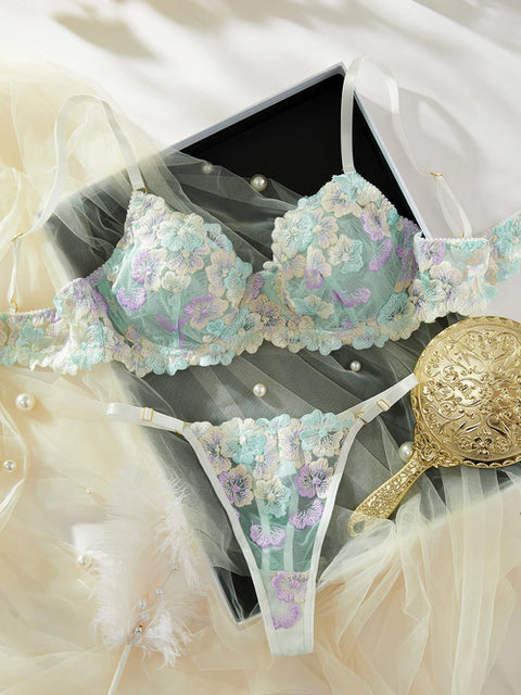 Fancy Lingerie Sexy Delicate Underwear Lace Embroidery
